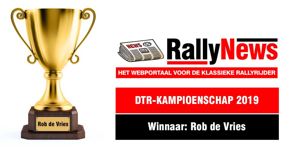 Wij feliciteren: Rob de Vries Hij is de glorieuze winnaars van het DTR-Kampioenschap 2019 geworden en aan hem de eer en respect van alle rittensporters! Gefeliciteerd Rob.