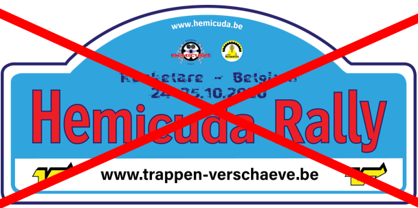 Ook Belgische rally's worden geannuleerd!